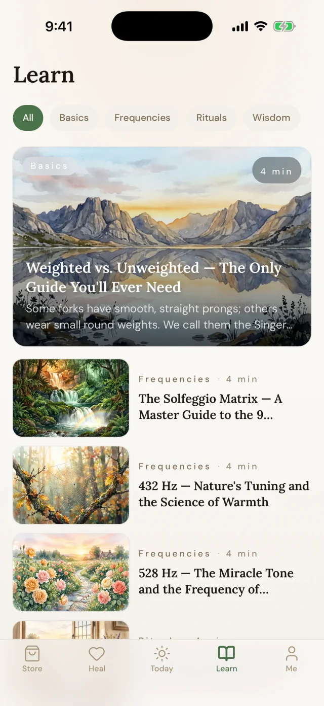 CREVIK Healing learning library on an iPhone